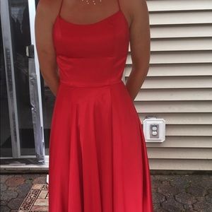 Beautiful long red dress